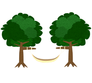 ハンモックのイラスト