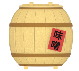 味噌樽のイラスト