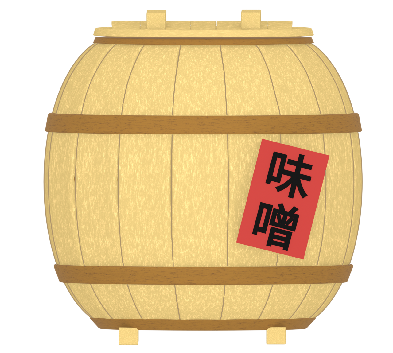 味噌樽のイラスト