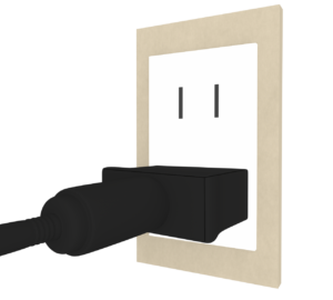 コンセントにさす電源コードのイラスト