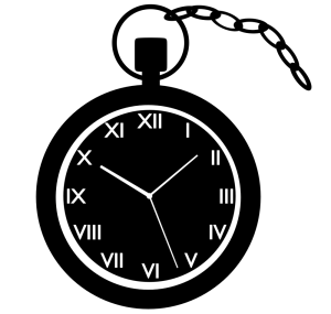 懐中時計のシルエット