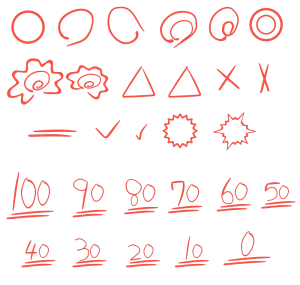 点数と採点のアイコン