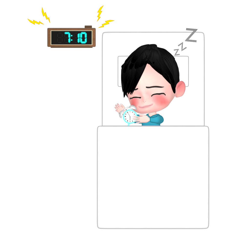 二度寝のイラスト