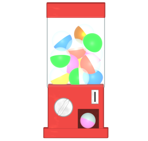回して出たカプセルトイのイラスト