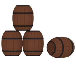 積み重ねた樽のイラスト
