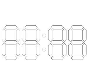 透過 デジタル数字のイラスト