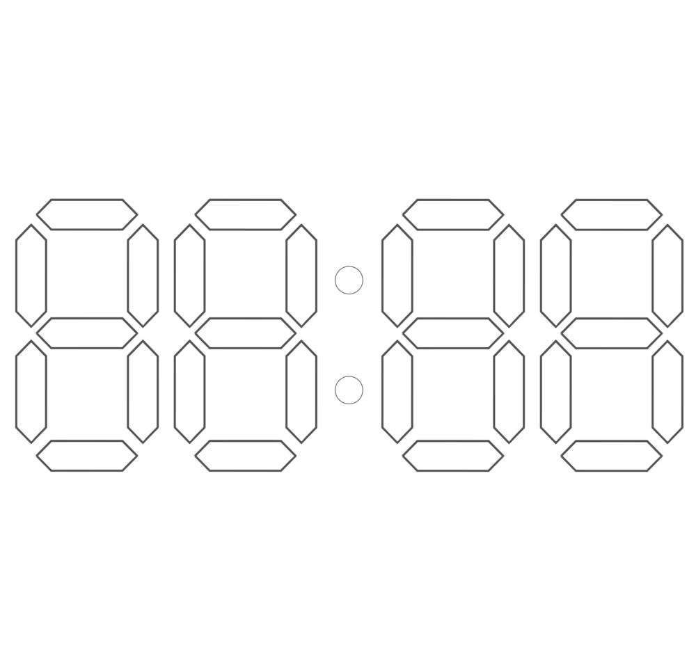 透過 デジタル数字のイラスト