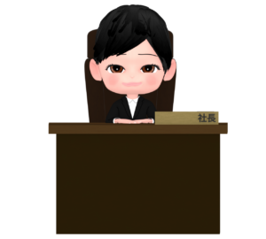 若い女性の社長のイラスト