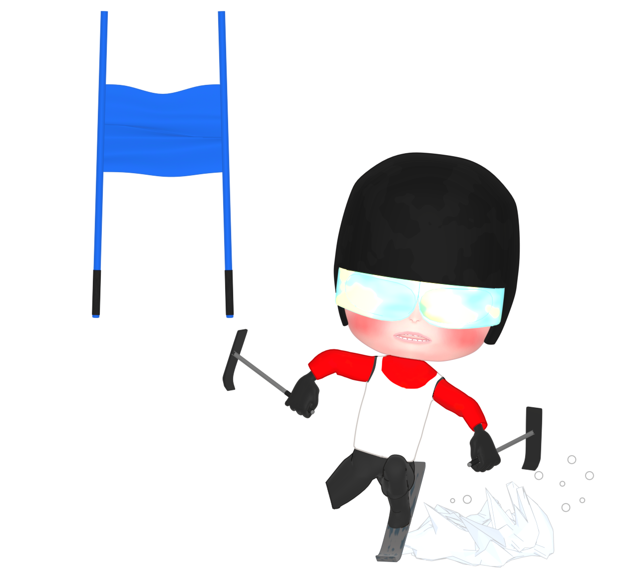 アルペンスキー パラリンピックのイラスト