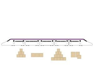 荷物専用新幹線のイラスト