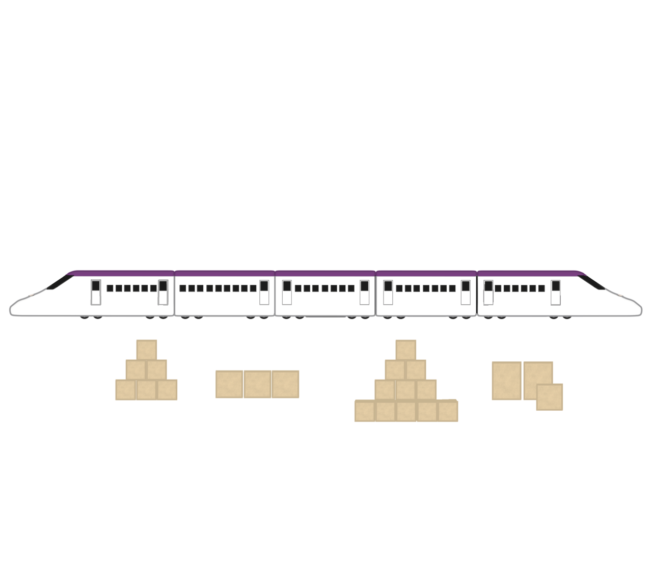 荷物専用新幹線のイラスト