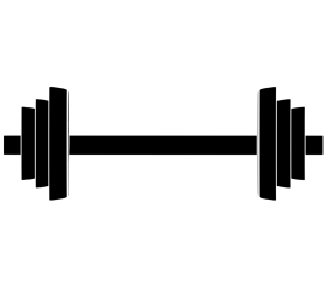 バーベルのシルエット