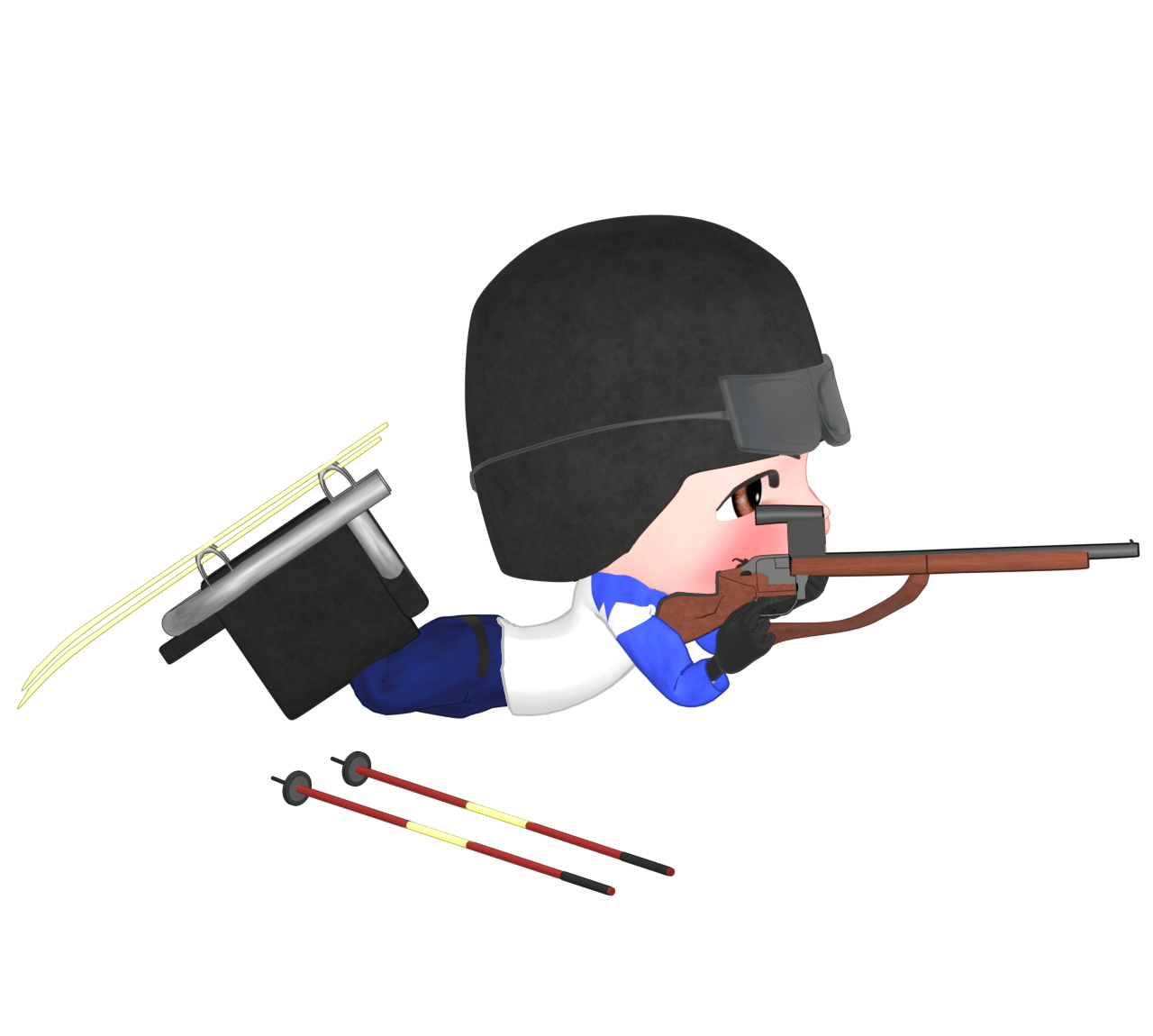 バイアスロン パラリンピックのイラスト