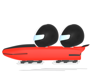 ボブスレー ２人乗りのイラスト