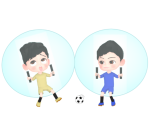 バブルサッカーのイラスト