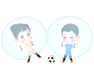バブルサッカーのイラスト
