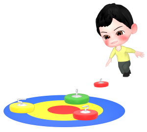 カローリングをする人のイラスト