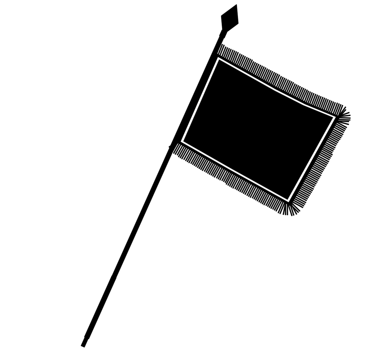 優勝旗のシルエット