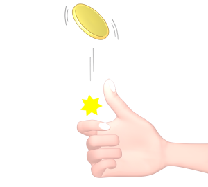 コイントスのイラスト