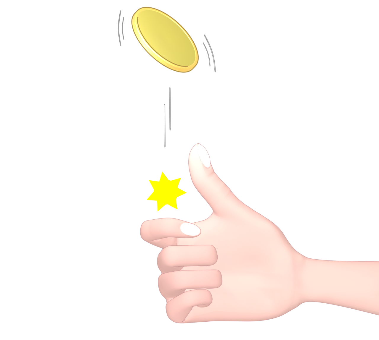 コイントスのイラスト