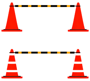 工事現場のカラーコーンのイラスト