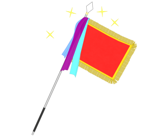 かっこいい優勝旗のイラスト