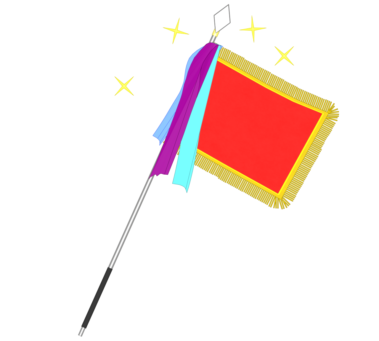 かっこいい優勝旗のイラスト