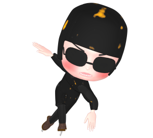 かっこいいスピードスケートのイラスト