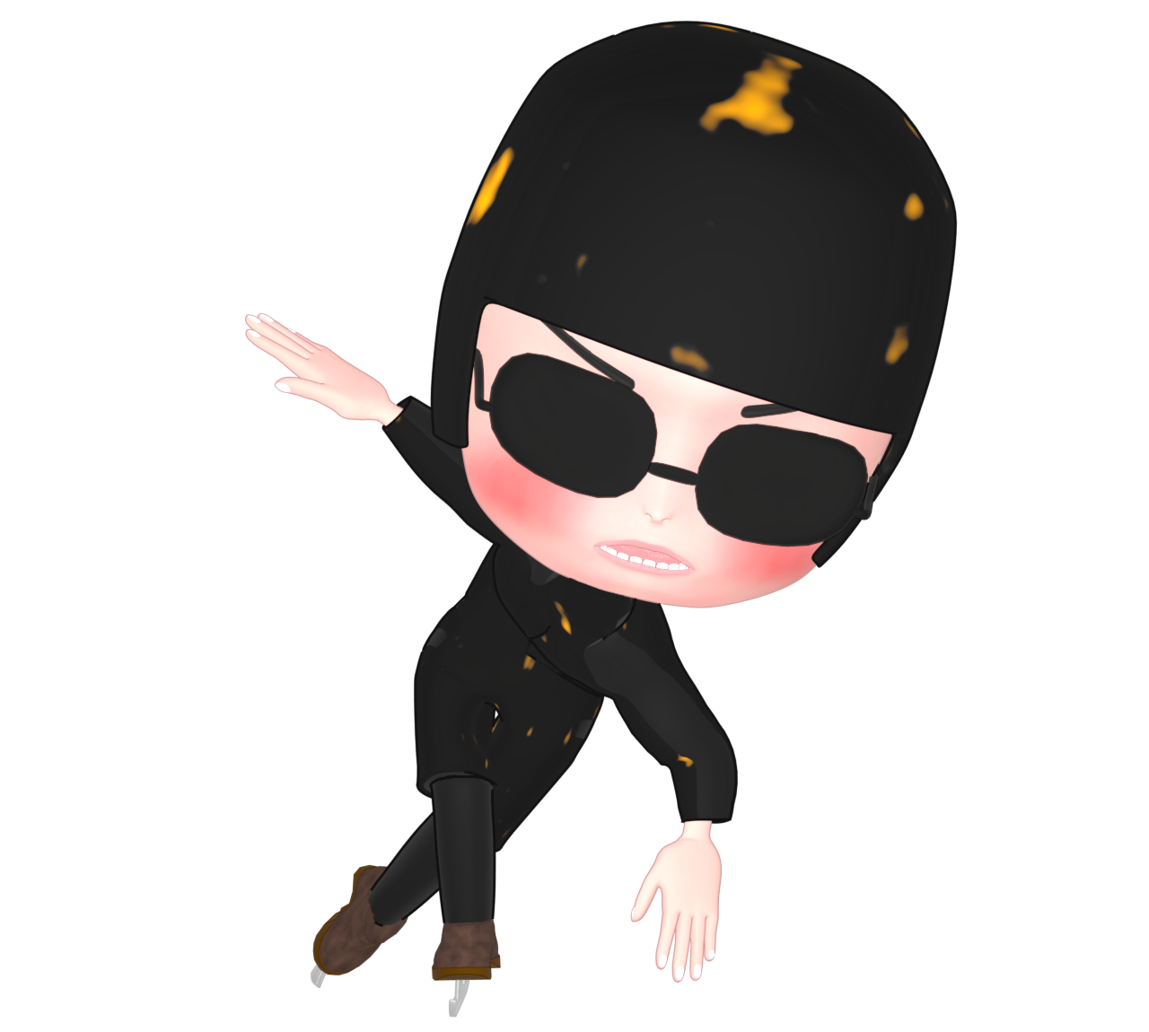 かっこいいスピードスケートのイラスト