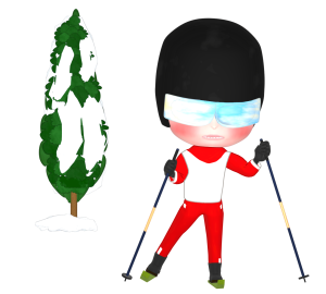 クロスカントリースキーのイラスト