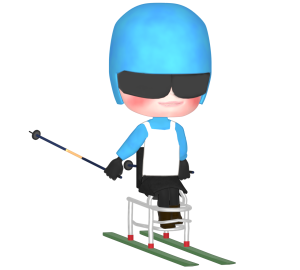 クロスカントリースキー パラリンピックのイラスト