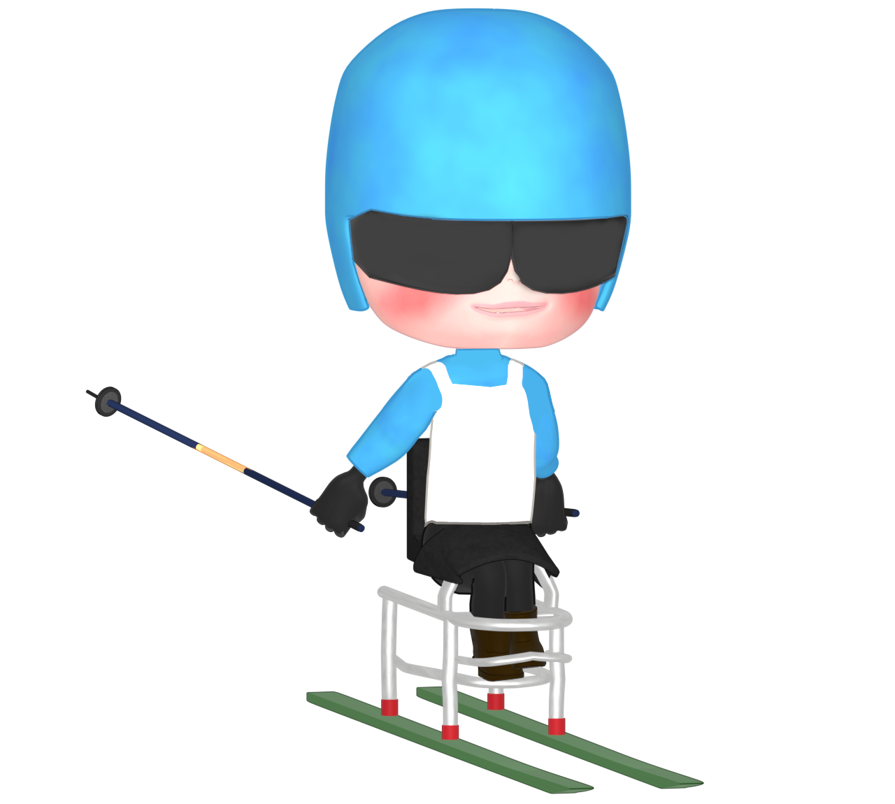 クロスカントリースキー パラリンピックのイラスト