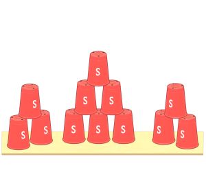 カップスタッキングのイラスト