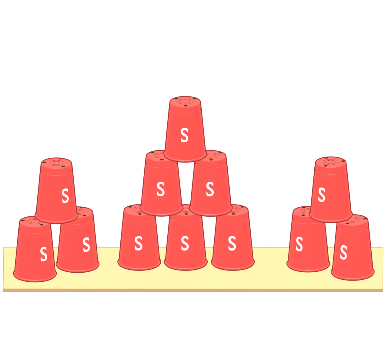 カップスタッキングのイラスト