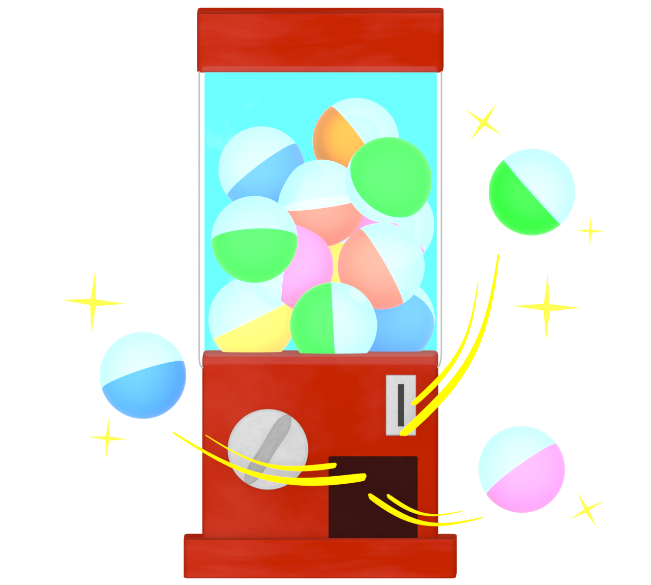 かわいいガチャガチャのイラスト