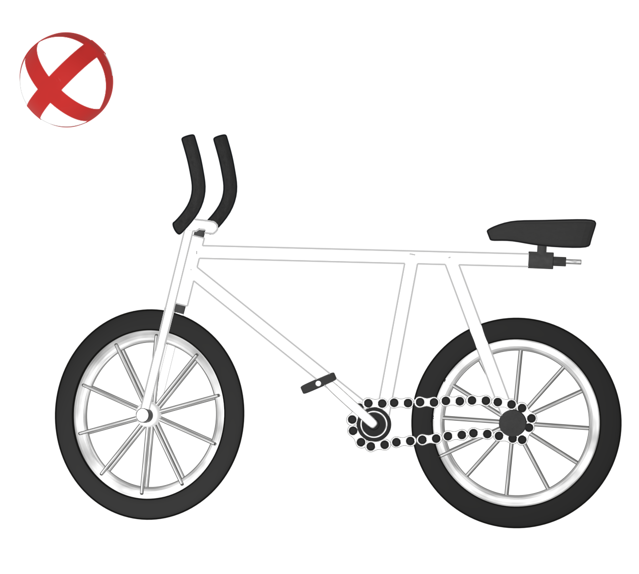 サイクルサッカーのイラスト