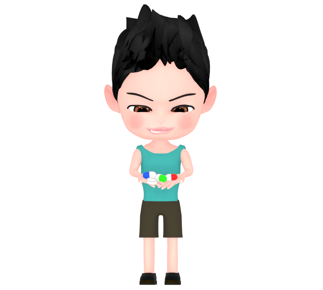 ドーピングをする人のイラスト