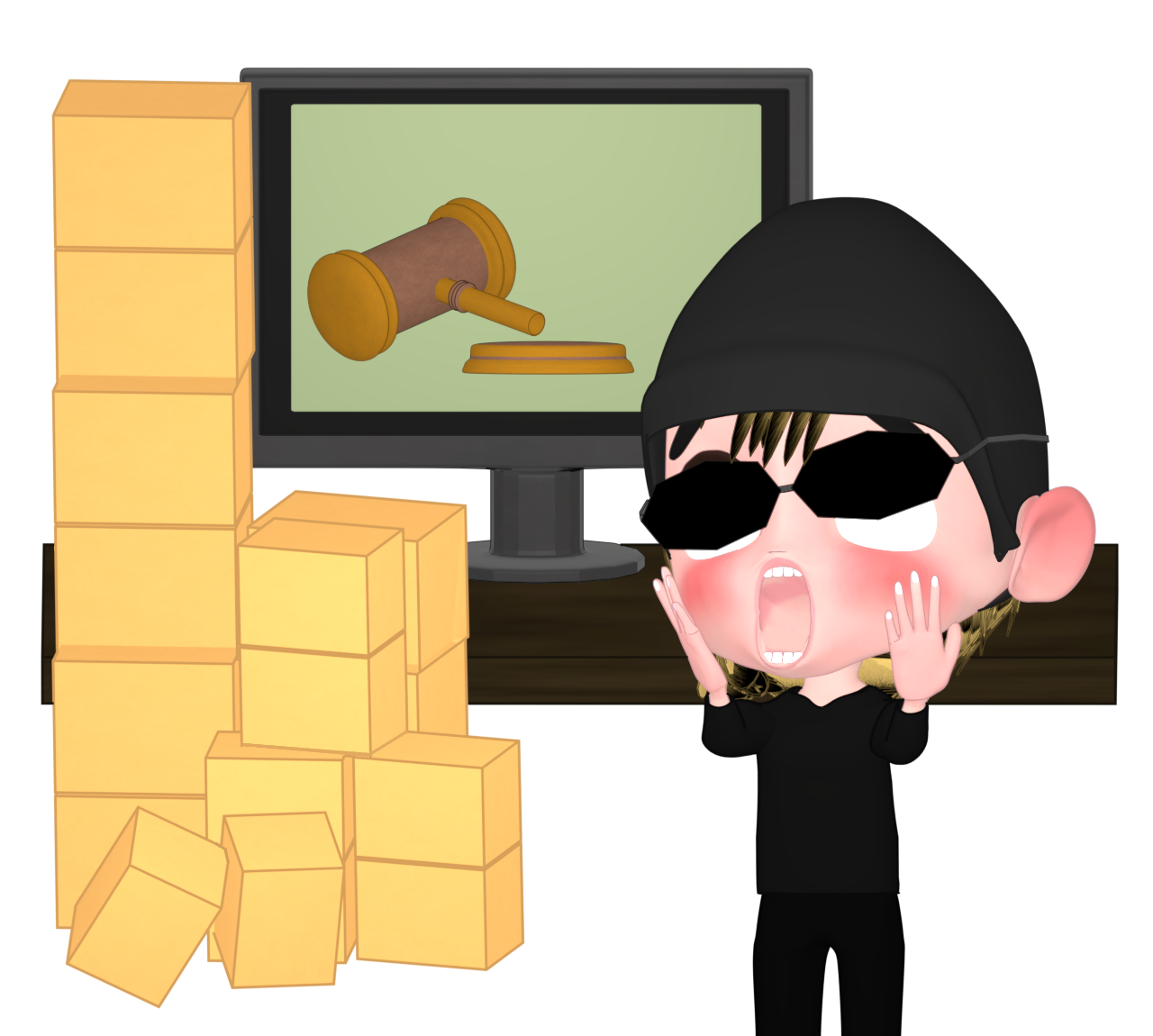 失敗をする転売ヤーのイラスト