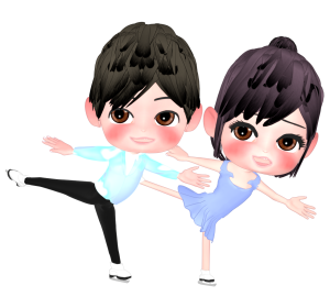 フィギュアスケート ペアのイラスト