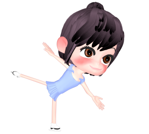 フィギュアスケート 女子のイラスト