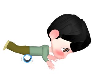 フォームローラーで筋膜リリースをする人のイラスト