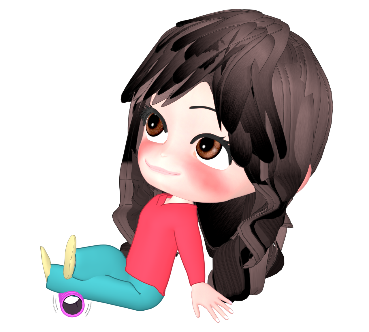 フォームローラーを使う人のイラスト