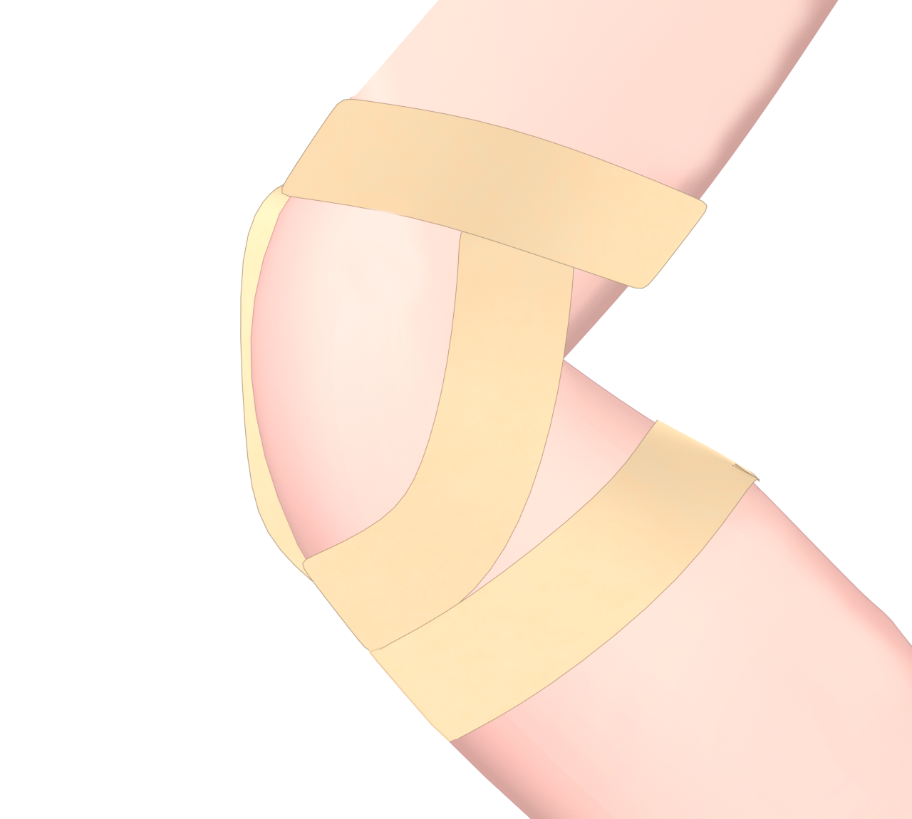 足にテーピングを巻くイラスト