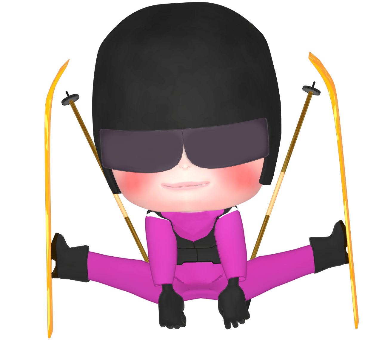 フリースタイルスキーのイラスト