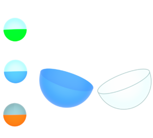 ガチャガチャのカプセルのイラスト