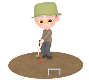 ゲートボールのイラスト