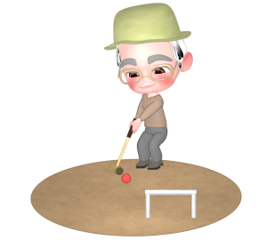 ゲートボールのイラスト
