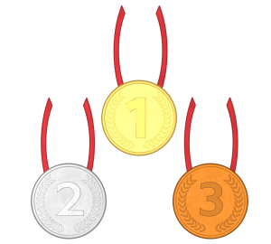 金メダル・銀メダル・銅メダルのイラスト