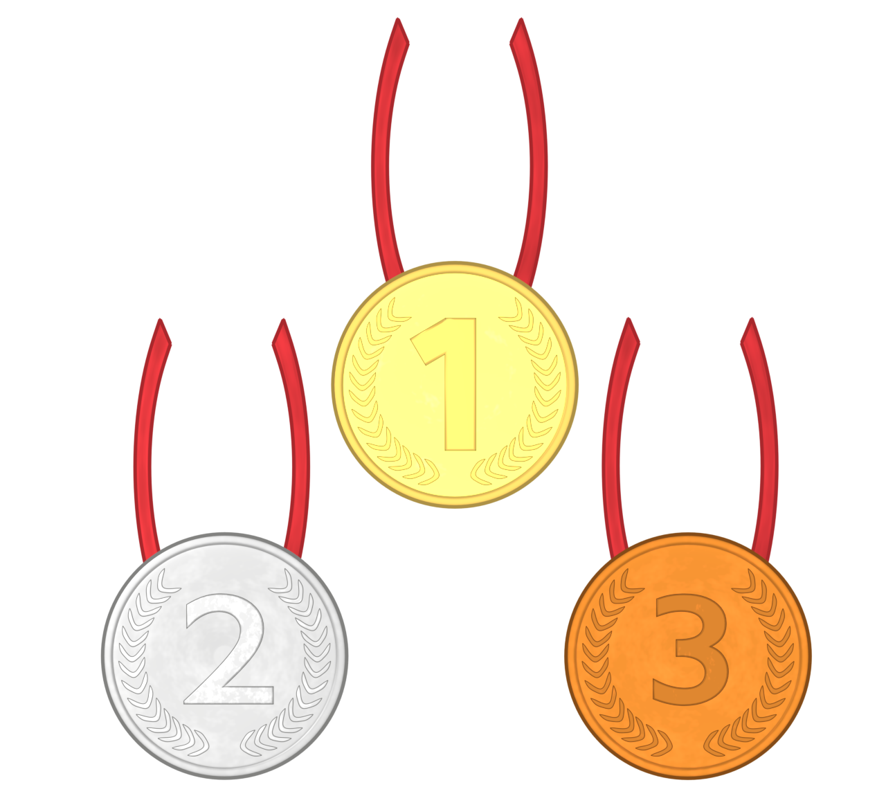 金メダル・銀メダル・銅メダルのイラスト