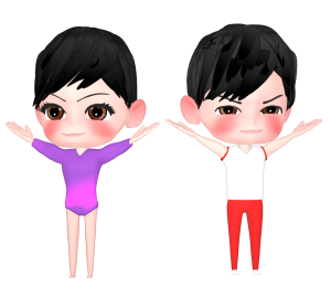 体操選手のイラスト